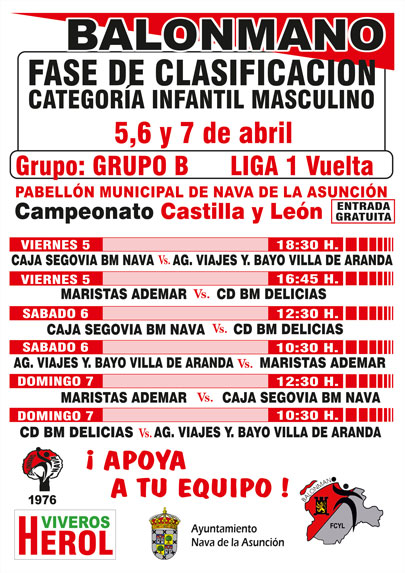 Fase de clasificación - Infantil Masculino