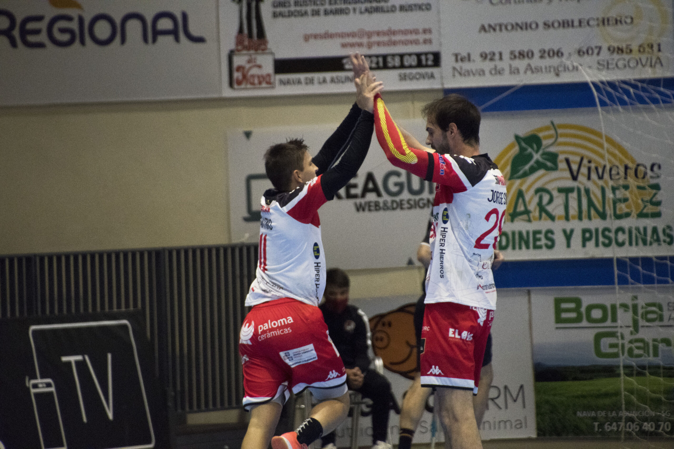 Nicoló y Jorge Silva celebrando un gol / Foto: Dani Pérez